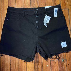 Old Navy High-Rise Black Denim Shorts